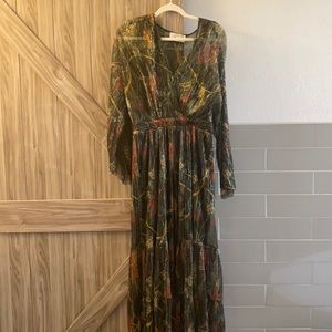 Ba&sh metallic floral dress